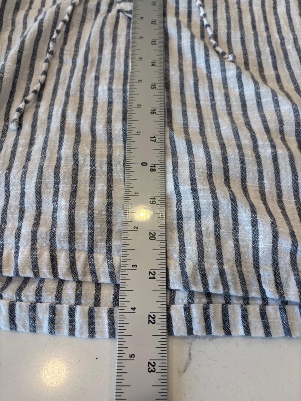 Abercrombie & Fitch Striped Cotton Top Medium Boho Coastal Tie Detail - Picture 6 of 8